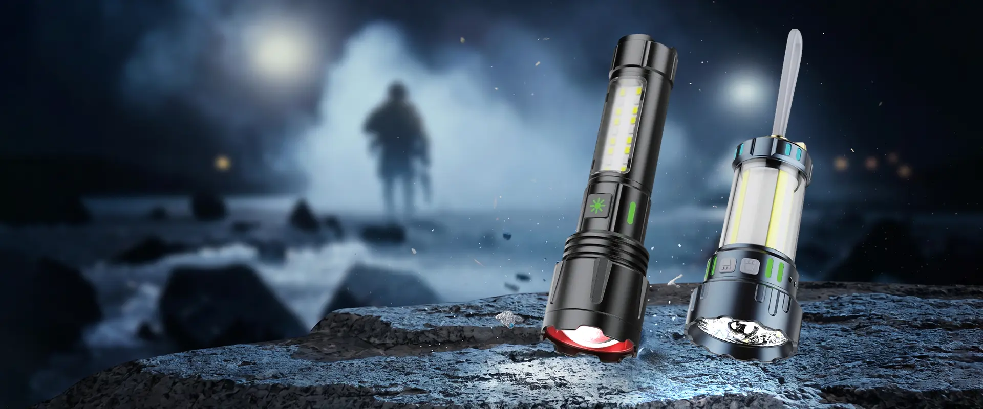 Forest Tiger Tactical LED-ficklampa - hög lumen uppladdningsbar för tull användning