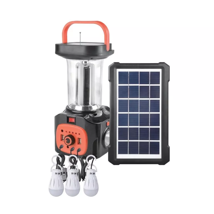 3W Solar Camping Lantern Kit Uppladdningsbar